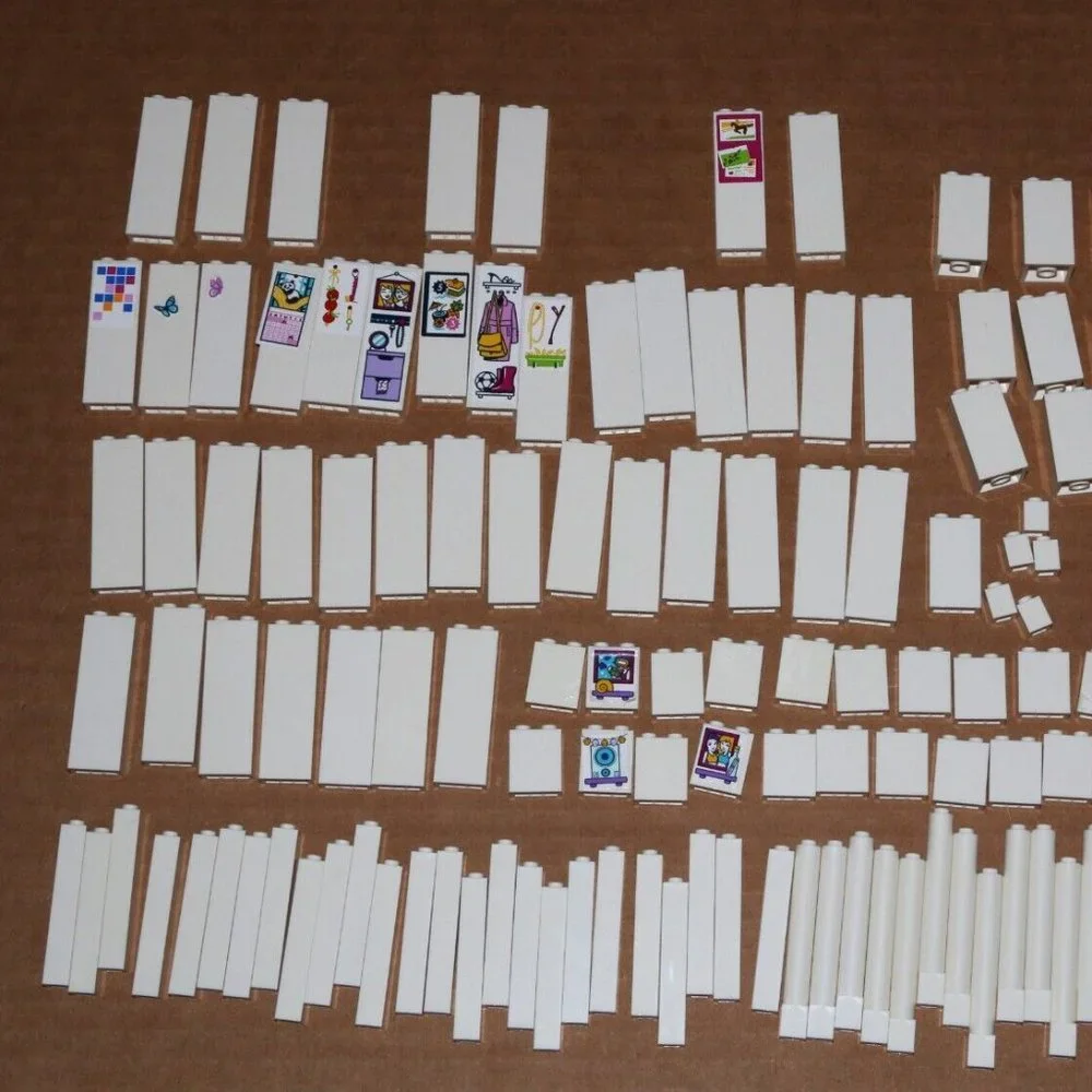 LEGO Friends columns pillars supports white 2454 2453 43888 bulk